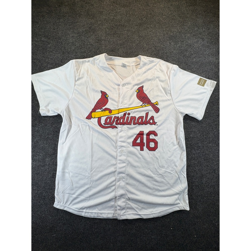 St Louis Cardinals Paul Goldschmidt 46 Baseball Jersey White XL Wells Fargo